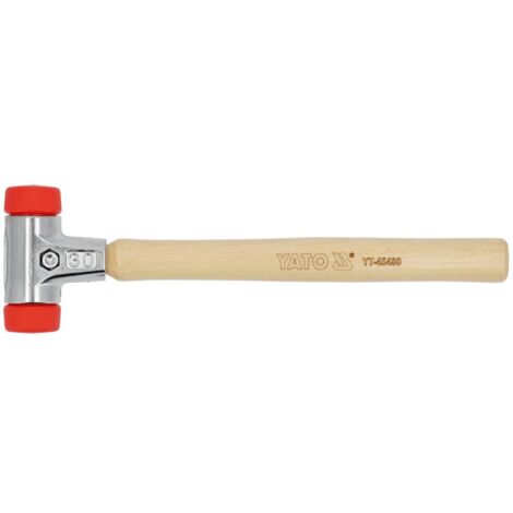 Yato Schonhammer Rückschlagfrei Ausbeulhammer Hammer Doppelseitiger Hammer Doppelkopfhammer +Ø 30mm / 522g (YT-45480)