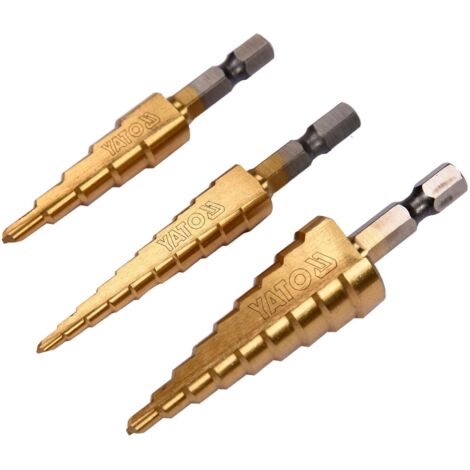 YATO STUFENBOHRER-SET 3-tlg.