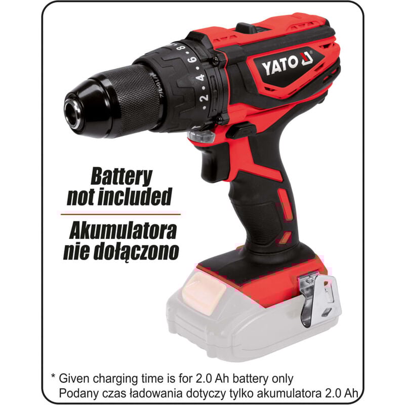 

Taladro de impacto sin batería 18V 40Nm - Yato