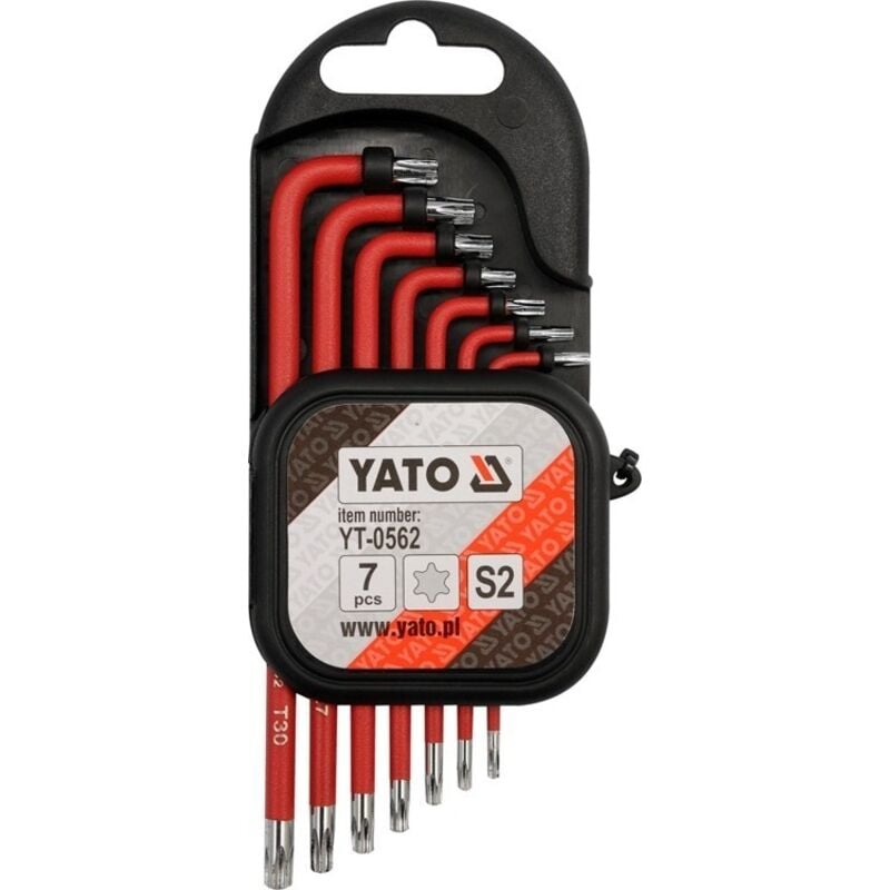 Image of Yato - YT-0562 7-teiliger beschichteter Torx-Sechskantschlüsselsatz