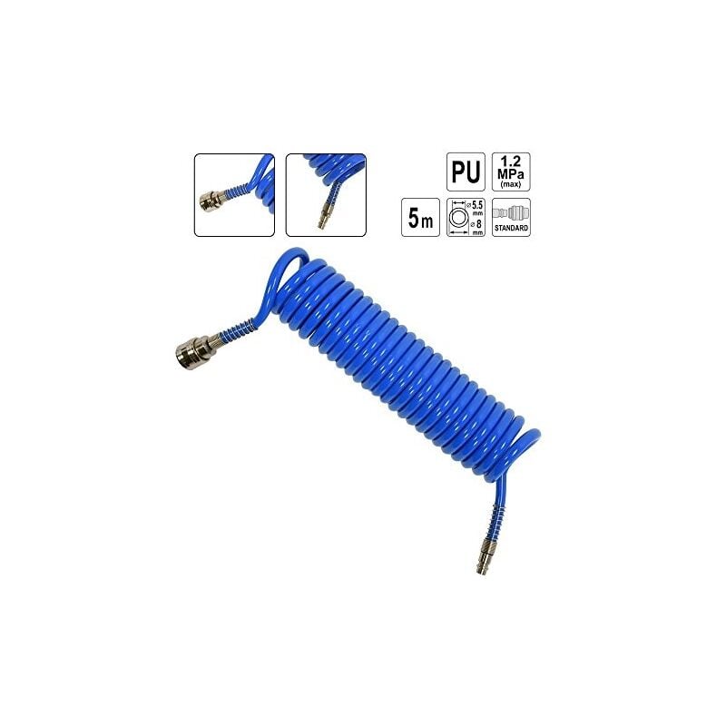 YT-24201 spiral recoil air hose pu - Yato