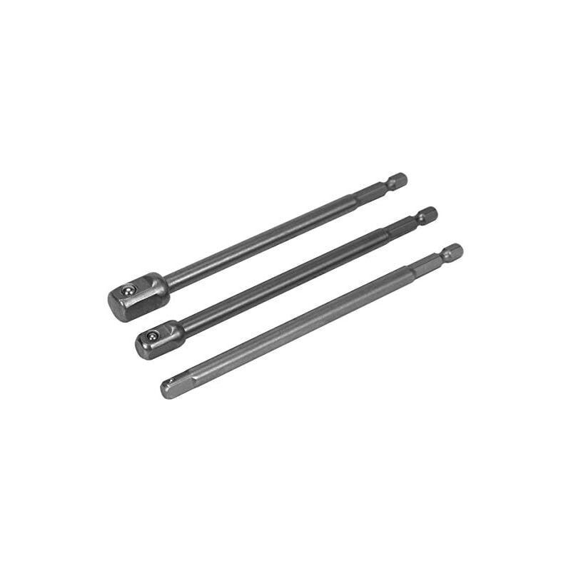 Yato - YT-04628 lot de 3 adaptateurs hexagonaux 1/2'', 3/8'', 1/4'' 150 mm de long