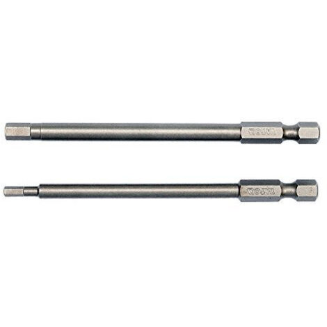 YATO YT-0494 LOT DE 2 EMBOUTS DE TOURNEVIS HEXAGONAUX 3 X 100 MM 5 X 100 MM 6 PANS