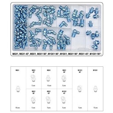 YATO YT-06888 - ENGRASADOR 110PCS ASSORTIMENT MÉTRIQUE