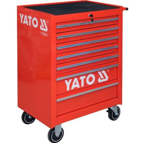 Yato YT-0914 Chariot d'outils rouge avec 7 tiroirs