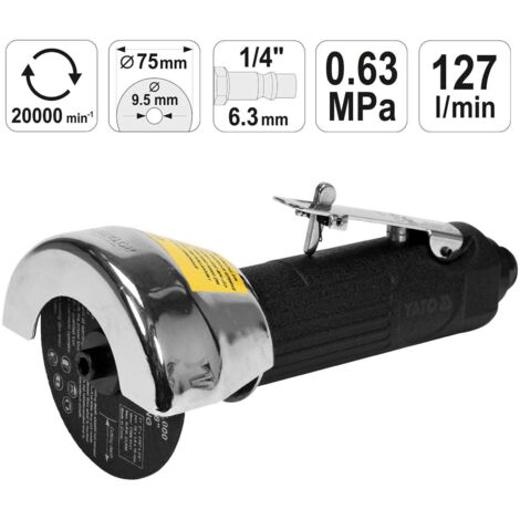 Yato YT-09715 Geradschleifer und Schleifmaschine de matrix 1800 RPM Schwarz
