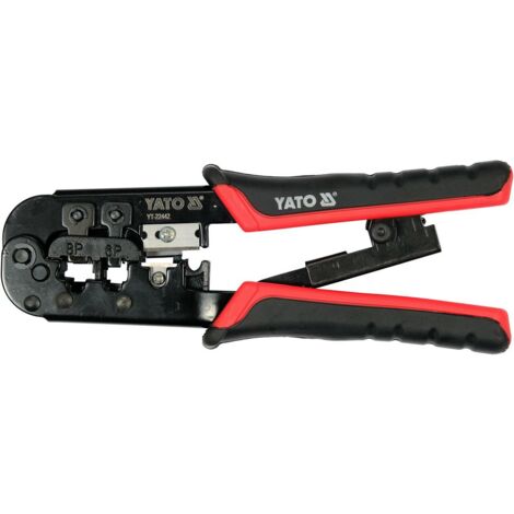 Yato YT-22442 sertissage Tool dénudeur de fil Noir, Rouge