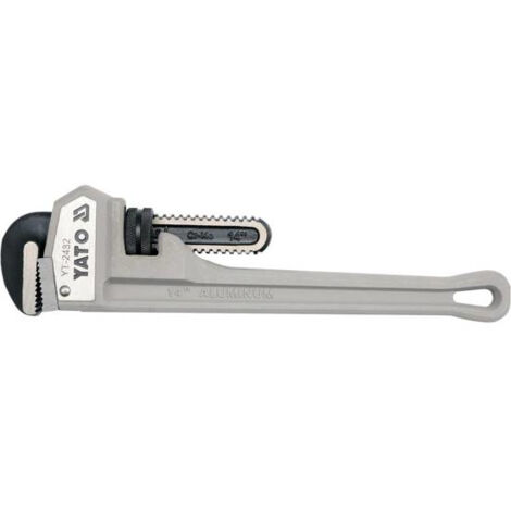 Yato YT-2482 llave de tubo Aluminio, Negro Aluminio 6 cm Llave para tubos modelo americano Acero al cromo-molibdeno