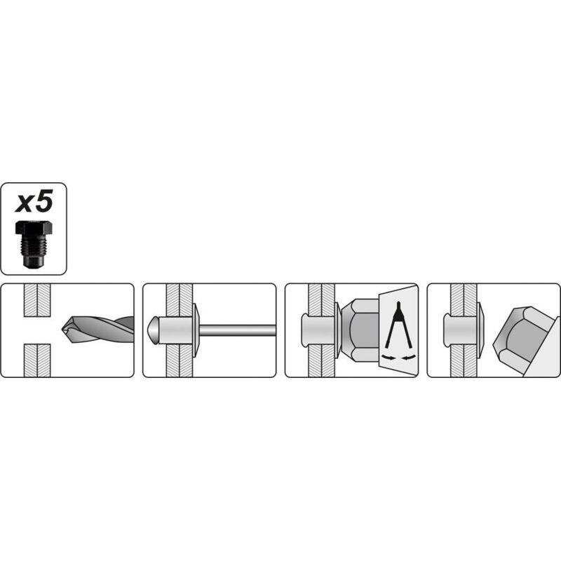 Yato - yt 3609-PINCE à riveter YT-3609