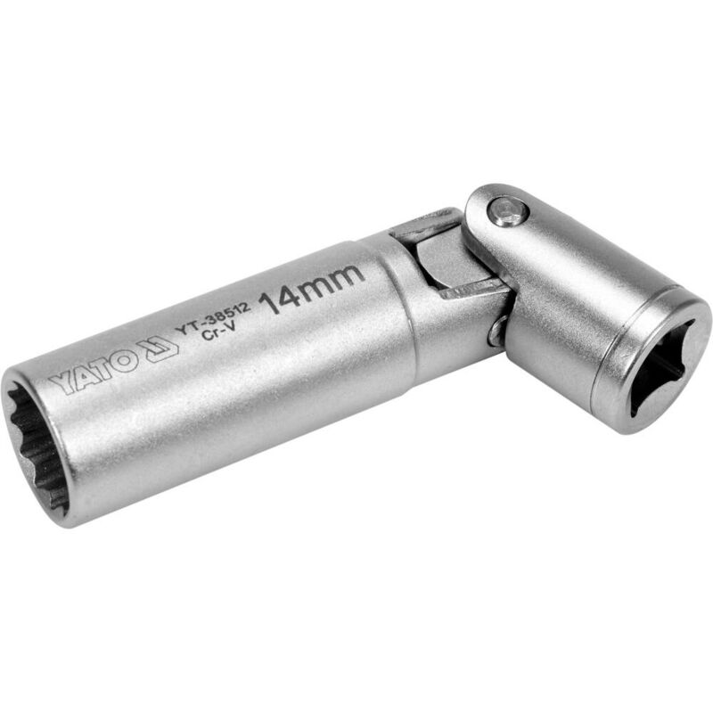Yato – Llave de bujía con articulación 14 mm 3/8 Bujía Llave Vela Llave