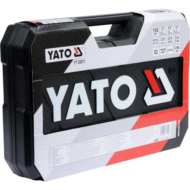 

YATO YT-38811 - socket set 1/4", 3/8" y 1/2"150pcs