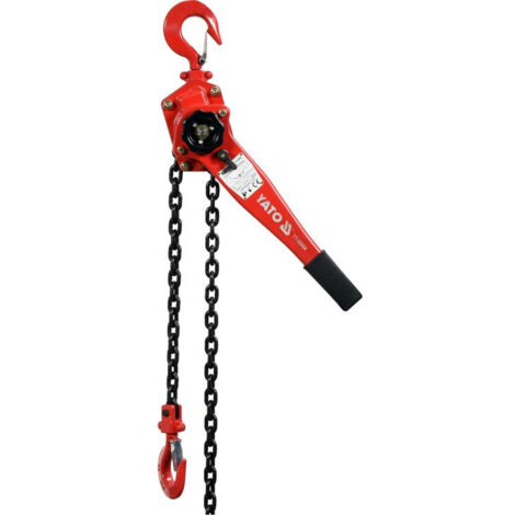 Yato YT-58964 polipasto mecánico 1500 kg 1,5 m Negro, Rojo