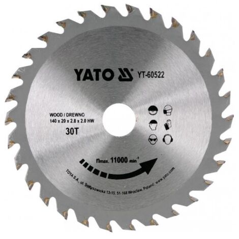YATO YT-60652 - TCT scie circulaire à bois 200  30 mm 40t