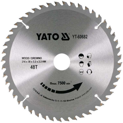 Yato YT-60682 Sägeblatt de Kreissägeblatt 21,6 cm 1 Stck(e)