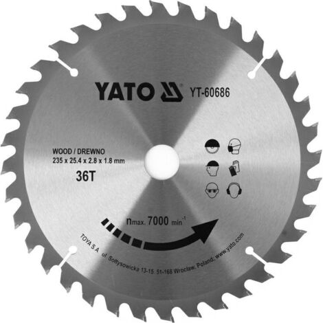 Yato YT-60686 lame of scie circulaire 23.5 cm 1 pièce(s)