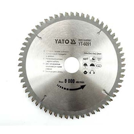 Yato YT-6091 - Sierra circular para aluminio 200 x 30 x 60 mm