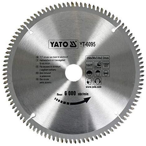 Yato YT-6095 - Sega circolare per alluminio 250 x 100 x 30 mm