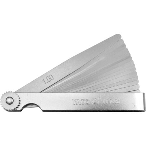 Yato YT-7220 Lehre of Silberstärken 0.04,0.05,0.06,0.07,0.08,0.09,0.1,0.15,0.2,0.25,0.3,0.4,0.5,0.75,1 mm