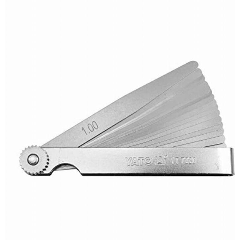 Calibro di spessore 100 mm, 17 lame, 0,02-1 mm YT-7220 Yato