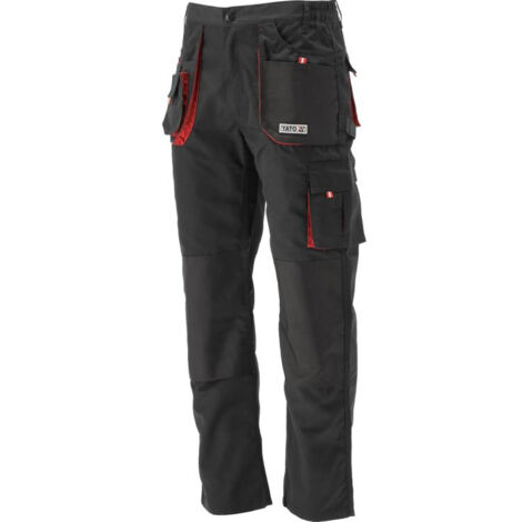 Pantalones De Trabajo Tipo Peto Para Hombre - Tallas 46 A 62, Colores Rojo, Negro, Gris