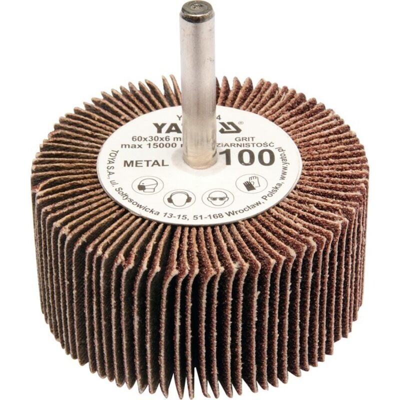 Image of Yato - Fächerschleifscheibe mit Schaft 60x30x6 p120 YT-83365