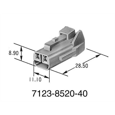 Molex 98822-1021 Connecteur automobile 2P M‚le - pas 3.33mm - Noir