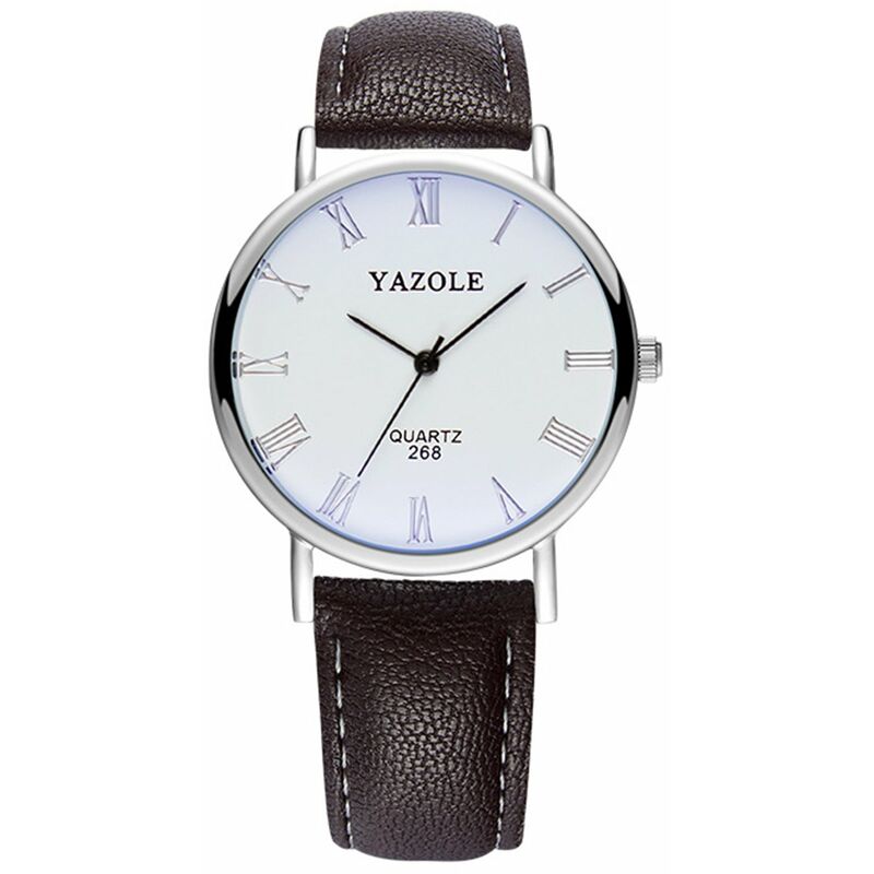 

Reloj de cuarzo para parejas para hombres y mujeres, elegante reloj de pulsera con numeros romanos, puntero, bloqueo de luz azul, cristal mineral,