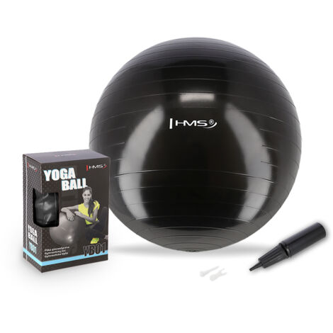 YB01 NEU 75CM SCHWARZER GYMNASTIKBALL HMS