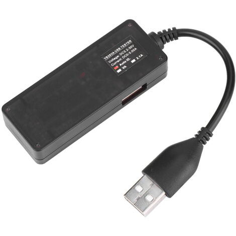 YB26VA Batteriekapazitätstester mit Dual-USB-Display – Voltmeter, Amperemeter, Spannungs- und Strommessung – einfarbig
