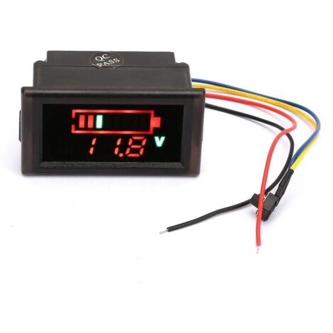 YB28VE-W Indicateur d'État de la Batterie du Moniteur de Capacité de Tension Numérique DC 6-120V