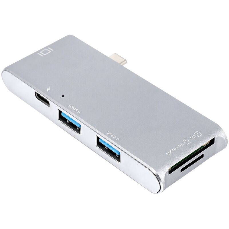 Tlily - YC204 Hub en Alliage D'Aluminium de Type c usb 3.0 hub Type-C 4K Sortie VidéO hd Lecteur de Carte tf Adaptateur de Hub usb-c pour Apple