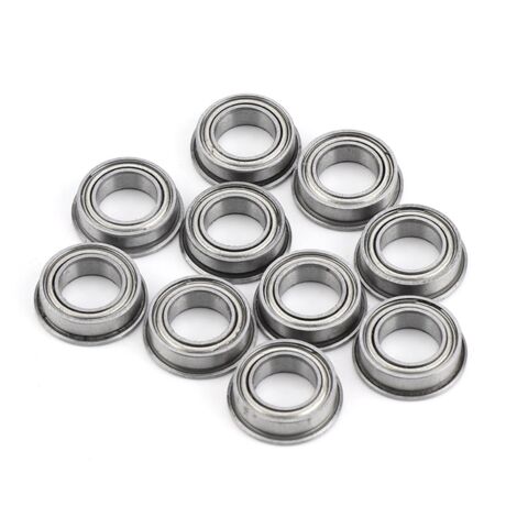 Yctze Lot de 10 Mini Roulements à Billes à Bride Blindée en Acier Inoxydable MF106ZZ 6 X 10 X 3 Mm pour les Projets de Bricolage