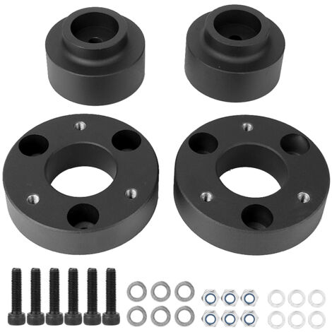 Yctze Lot de 4 leviers de nivellement en aluminium pour Dodge RAM 1500 4WD 2009-2018 (2,5 pouces avant et 1,5 pouces arrière) pour stabilisateur de nivellement entretoise de roue avant et arrière