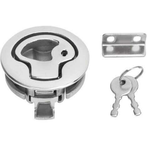 Yctze Serrure de Porte en Acier sans 316, 2 Pouces, Poignée de Traction Ronde - Idealor RV,Arine & Home,Arine,T Deck, Serrure de Pont, Poignée de Traction en Acier sans Serrure Nette,.
