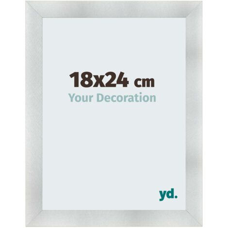 yd. - Cadre photo 18x24 - Aluminium Brosse - MDF - Pisa