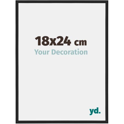 yd. - Cadre photo 18x24 - Noir Brillant - Aluminium - Miami