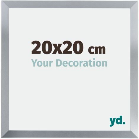 yd. - Cadre photo 20x20 - Argent Brillant - MDF - Catania