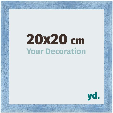 yd. - Cadre photo 20x20 - Bleu Brillant Patine - MDF - Pisa