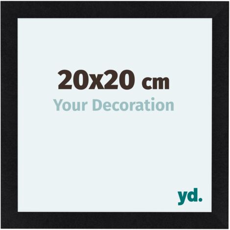 yd. - Cadre photo 20x20 - Noir Mat - MDF - Como