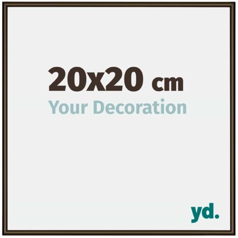 yd. - Cadre photo 20x20 - Structure Noyer - Aluminium - New York
