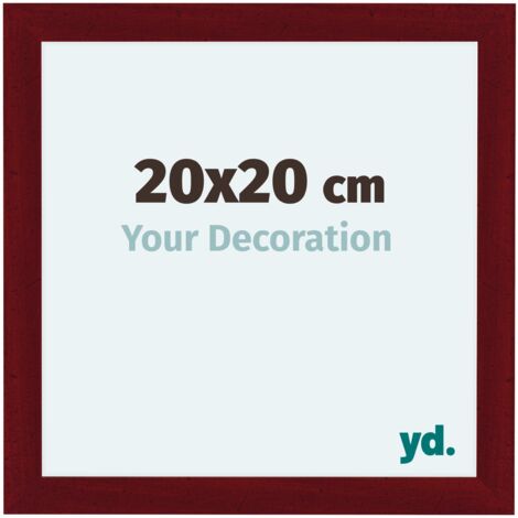 yd. - Cadre photo 20x20 - Vin Rouge Patine - MDF - Como