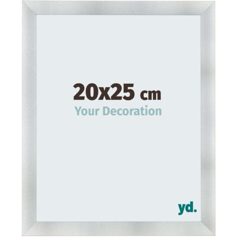 yd. - Cadre photo 20x25 - Aluminium Brosse - MDF - Pisa