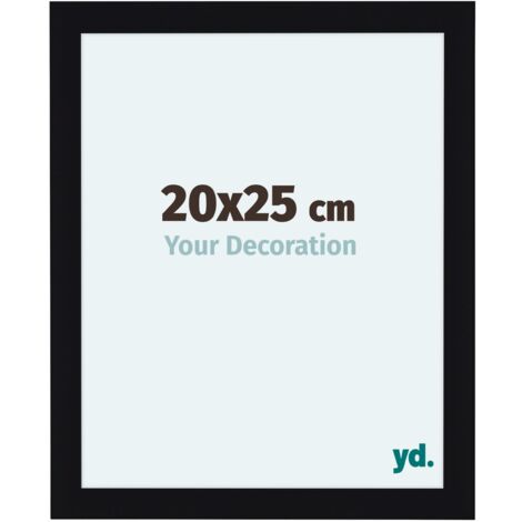 yd. - Cadre photo 20x25 - Noir Brillant - MDF - Como