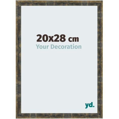 yd. - Cadre photo 20x28 - Bleu Or Melange - MDF - Pisa