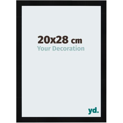 yd. - Cadre photo 20x28 - Noir Brillant - MDF - Pisa
