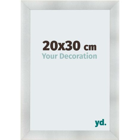 yd. - Cadre photo 20x30 - Aluminium Brosse - MDF - Pisa