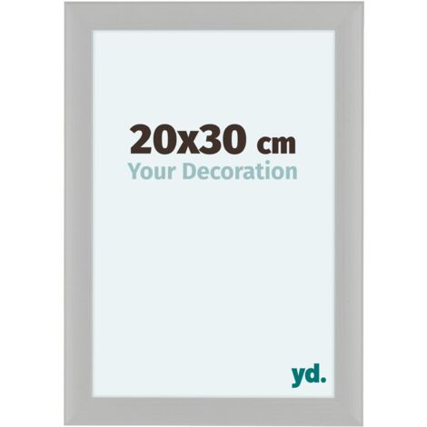 yd. - Cadre photo 20x30 - Blanc Grain de Bois - MDF - Como