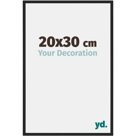 yd. - Cadre photo 20x30 - Noir Brillant - Aluminium - Miami