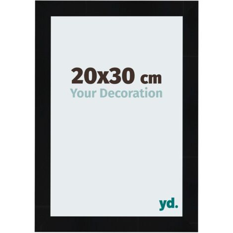 yd. - Cadre photo 20x30 - Noir Brillant - MDF - Pisa