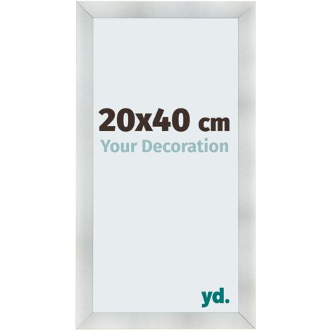 yd. - Cadre photo 20x40 - Aluminium Brosse - MDF - Pisa